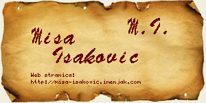 Miša Isaković vizit kartica
